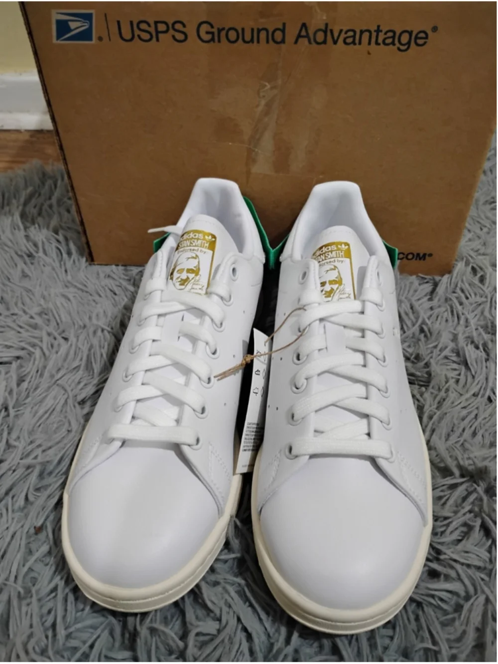 Adidas Stan Smith Men's Size 9.5 White Green Sneakers GX3309